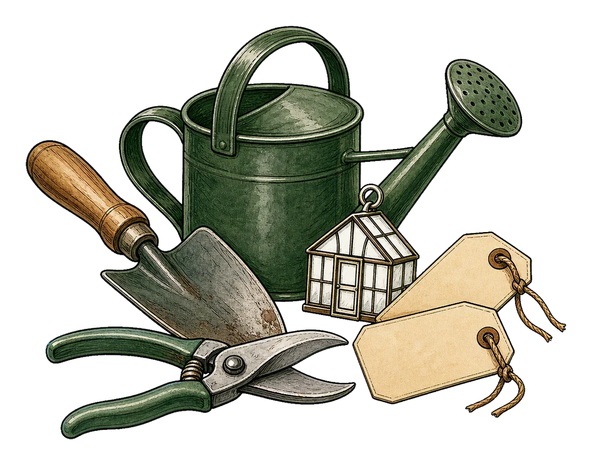 Nursery field kit with greenhouse tools